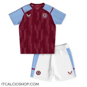 Aston Villa Prima Maglia Bambino 2023-24 Manica Corta (+ Pantaloni corti)